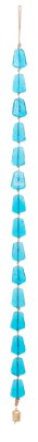 38" Blue Glass Wind Chime With Bell