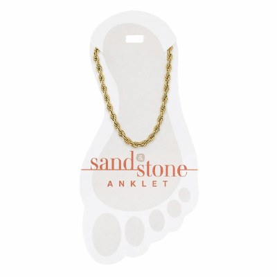 Gold Toned Rope Chain Anklet