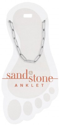 Silver Toned Paper Clip Chain Anklet