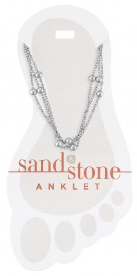 Silver Toned Multi Strand Anklet