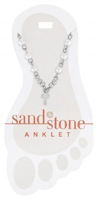 Silver Toned Criss Cross Dangle Anklet