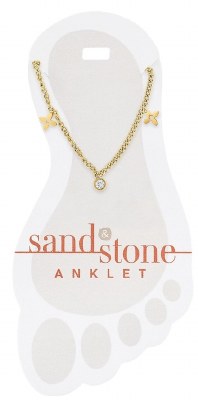 Gold Toned Clover Dangle Anklet