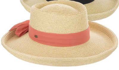 3" Brim Coral Gambler Hat