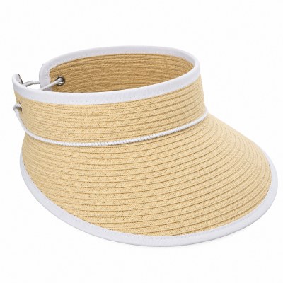 4" Brim White Trim Visor