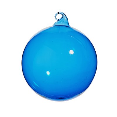 4" Blue Glass Ball Ornament