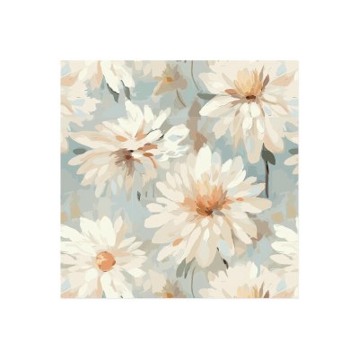 Pack of 20 6.5" Square Watercolor Daisy Lunch Napkins