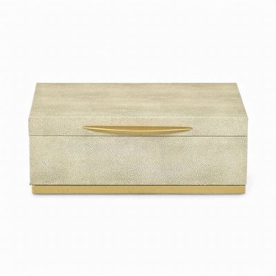 8" x 12" Cream and Gold Decorative Box