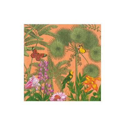 5" Square Melon Paradise Garden Botanical Beverage Napkins