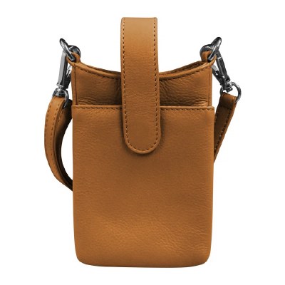 6" x 4" Antique Saddle Cell Phone Pouch Crossbody Bag