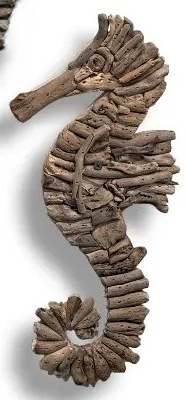 Small Coastal Driftwood Seahorse Wall Art Plaque