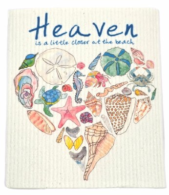 8" x 7" Shell Heart Swedish Dish Cloth
