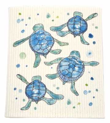 8" x 7" Baby Turtles Swedish Dish Cloth