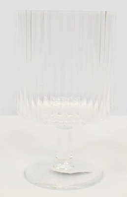 15 Oz Clear Acrylic Mesa Stacked Goblet Glass