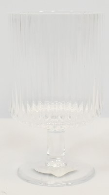 10 Oz Clear Acrylic Mesa Stacked Goblet Glass