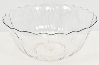 14" Round Clear Flower Melamine Bowl