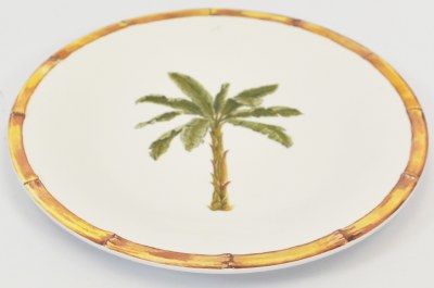 9" Round Palm Tree Melamine Salad Plate