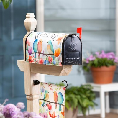 Birds Sitting on a Branch Mailbox Wrap