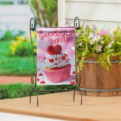 Mini "Love is Sweet" Valentine's Day Garden Flag