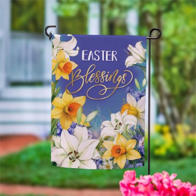 "Easter Blessings" Mini Easter Garden Flag