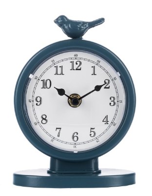 6" Dark Blue Sitting Blue Bird Desk Clock