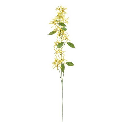 43" Faux Yellow Fringetrees Flower Spray