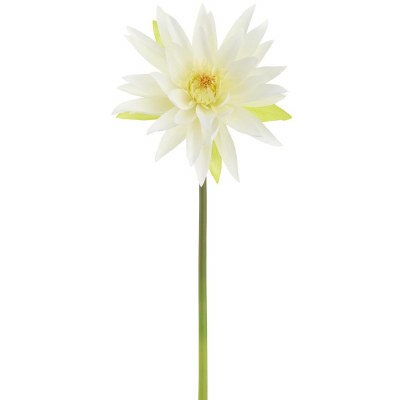 27" Faux White Water Lily Stem