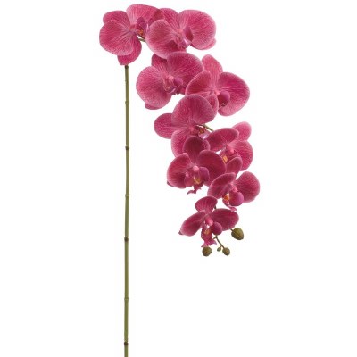 38" Faux Mauve Phalaenopsis Orchid Nine Blossom Spray