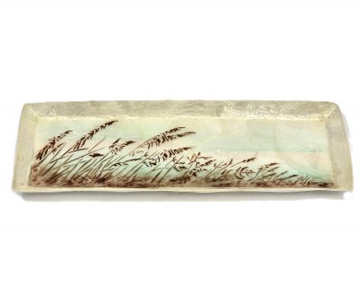 3" x 9" Capiz Sea Oats Tray