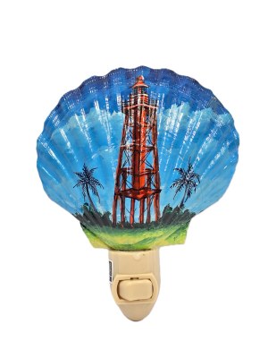5" Sanibel Island Lighthouse on Shell Night Light