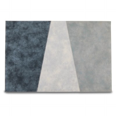 12" x 18" Blue Milano Vegan Leather Reversible Placemat