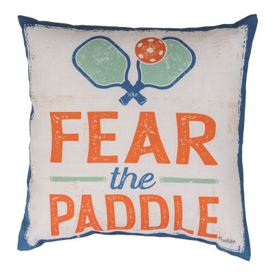 12" Sq "Fear the Paddle" Indoor and Outdoor Pillow