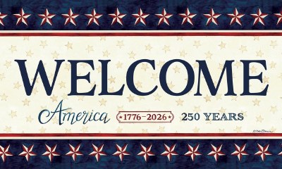 18" x 30" "Welcome America 250 Years" Doormat