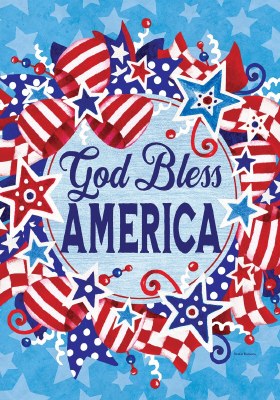 18" x 13" "God Bless America" Mini Garden Flag