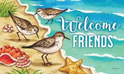 18" x 30" "Welcome Friends" Sandpiper Beach Doormat