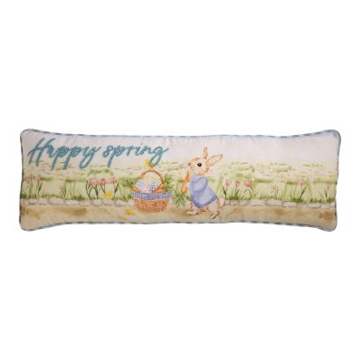11" x 35" "Happy Spring" Easter Scene Pillow by Mud Pie