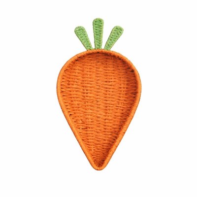 12" Orange Carrot Shaped Basket by Mud Pie