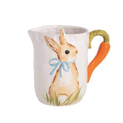 60 Oz Brown Bunny Ceramic Pitcher by Mud Pie