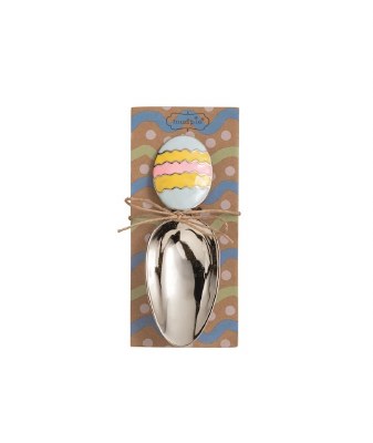 4.5" Multi Pastel Egg Metal Candy Scoop by Mud Pie