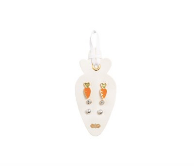 Set of Three Easter Carrot Earrings by Mud Pie