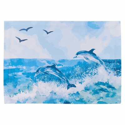 13" x 19" Blue Dolphins Placemat