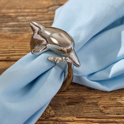 Silver Dolphin Metal Napkin Ring