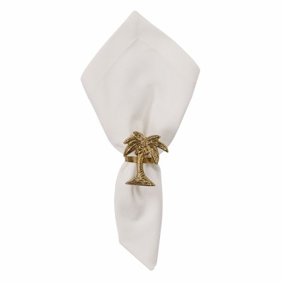 Gold Palm Metal Napkin Ring