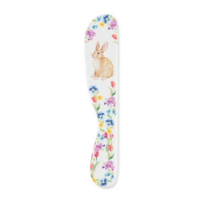 6" Bunny Floral Melamine Spreader
