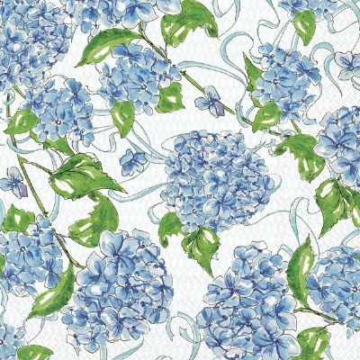 6.5" Sq Blue Hydrangea Lunch Napkins