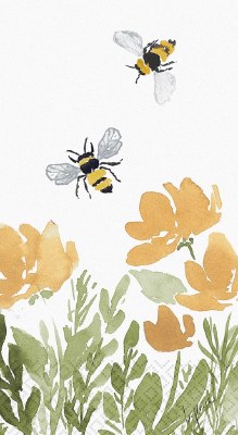 8" x 4" Bee Field Guest Towel