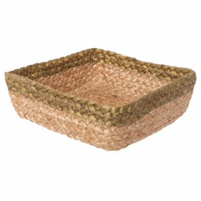 7" Sq Sage and Natural Beverage Napkin Holder