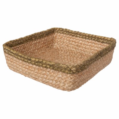 8" Sq Sage and Natural Lunch Napkin Holder
