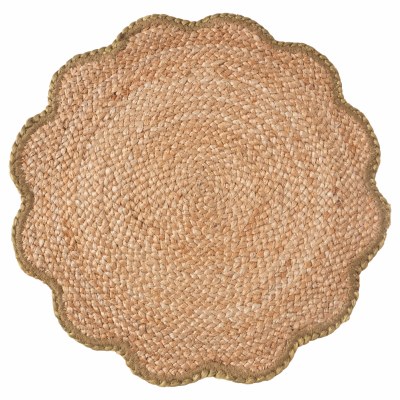15" Round Sage and Natural Jute Placemat