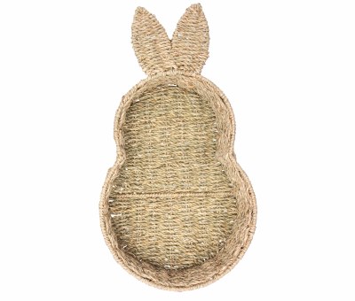 16" Natural Woven Bunny Shaped Basket