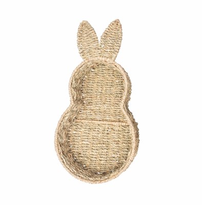 Small Natural Woven Bunny Shaped Basket